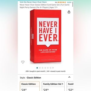 Never Have I Ever Card Game